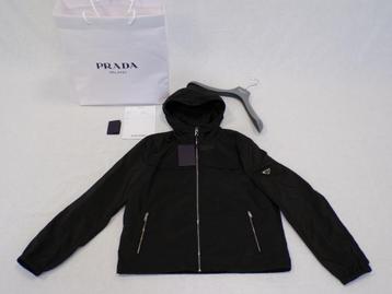 Prada Re-Nylon Hooded Blouson Jacket Black Size 56 beschikbaar voor biedingen