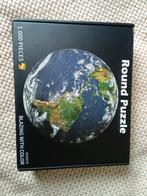 Uitdagende ronde puzzel van de Aarde, z.g.a.n., Ophalen of Verzenden, 500 t/m 1500 stukjes, Zo goed als nieuw, Legpuzzel