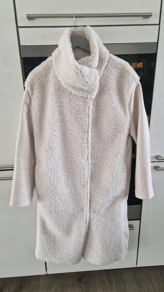 Exclusieve Beaumont winterjas suede met teddy wolwit 38, Kleding | Dames, Jassen | Winter, Zo goed als nieuw, Maat 38/40 (M), Wit