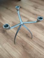 Vintage Space Age Driepoot Kandelaar Bijenkorf, Gebruikt, Ophalen of Verzenden, Metaal, Grijs