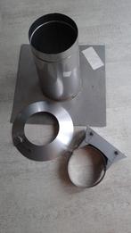 Metaloterm rvs Plakplaat tbv 100mm dubbelwandig, Doe-het-zelf en Verbouw, Buizen en Afvoer, Ophalen, Afvoer, Nieuw, Rvs