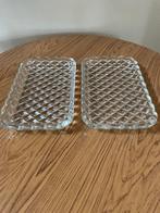 Set Vintage Kristallen Trays France voor, Sieraden, Kaarsen, Ophalen of Verzenden, Gebruikt, Rechthoekig, Overige materialen