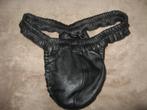 Te koop heren string (leer), Verzenden, Zwart, Slip