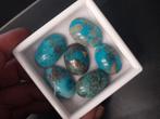 Lot met 6 antieke turkoois cabochons, Sieraden, Tassen en Uiterlijk, Edelstenen, Ophalen of Verzenden