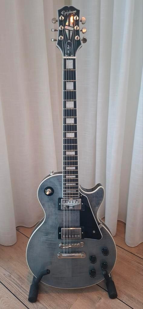 Epiphone Les Paul Custom met gigbag, Muziek en Instrumenten, Snaarinstrumenten | Gitaren | Elektrisch, Zo goed als nieuw, Solid body