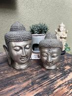 Boeddha hoofd set brons verzilverd Buddha Prachtige vintage, Verburgt Vintage, Ophalen of Verzenden, Schipluidenlaan 20 5035KJ Tilburg