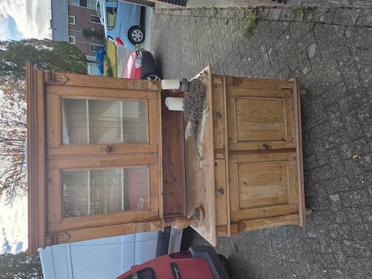 Prachtige oud grenen buffetkast, Huis en Inrichting, Kasten | Buffetkasten, Zo goed als nieuw, 100 tot 150 cm, 25 tot 50 cm, Ophalen of Verzenden