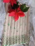 Frans Barbotine Bord - Brocante asperge kerst schaal, Ophalen of Verzenden