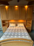 Bed met kasten, Ophalen, Gebruikt, Twijfelaar, Hout