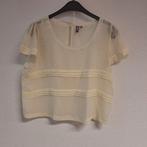 Korte dames blouse, top korte mouw, crème Eksept, L, Kleding | Dames, Tops, Beige, Maat 42/44 (L), Ophalen of Verzenden, Zo goed als nieuw