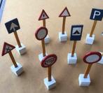 Verkeersborden,handgemaakt, vintage 12 stuks  ongeveer 15 cm, Ophalen of Verzenden, Gebruikt