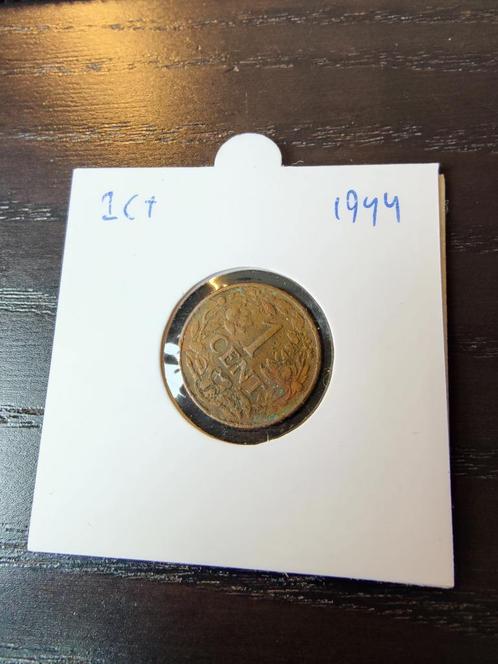 Nederland 1 cent 1944, Postzegels en Munten, Munten | Nederland, Losse munt, 1 cent, Ophalen of Verzenden