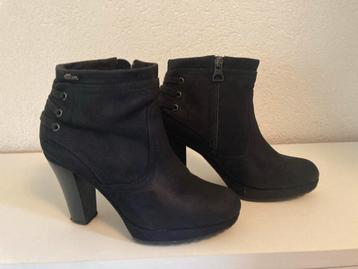 S.Oliver Zwarte Suède Laarsjes Maat 39 beschikbaar voor biedingen