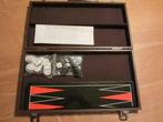 Backgammon in lederen doos, Hobby en Vrije tijd, Gezelschapsspellen | Bordspellen, Ophalen of Verzenden, Gebruikt