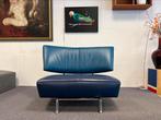 Leolux Akka Chaise Longue Blauw Design stoel leer, Leer, Ophalen of Verzenden