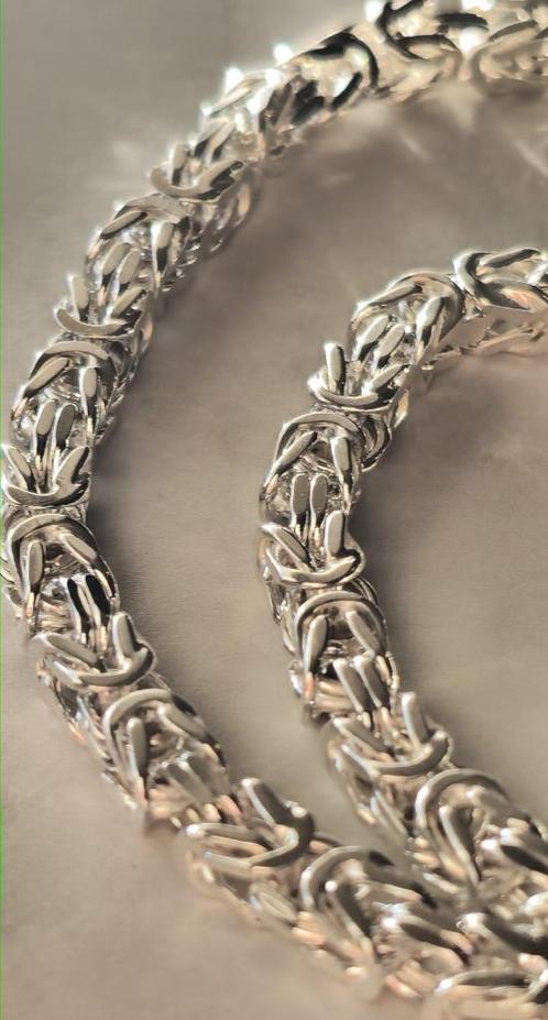 Prachtige Koningsketting zilver 925  3.5mm massief Italiaans, Sieraden, Tassen en Uiterlijk, Kettingen, Nieuw, Zilver, Zilver
