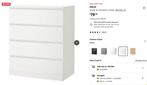 Malm chest of 4 drawers IKEA, Huis en Inrichting, Kasten | Ladekasten, 25 tot 50 cm, Zo goed als nieuw, Ophalen, 3 of 4 laden