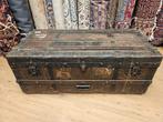 Antieke vintage kist hutkoffer, Info@SlatsAntiek.nl, Tweedehands, Minder dan 50 cm, Ophalen of Verzenden