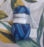 1 bol sokkenwol blauw gemêleerd (Running), Ophalen of Verzenden, Nieuw, Breien of Haken, Wol of Garen