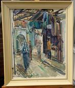 Cees van IJsseldijk (1901-1977) Marokko Bazaar ~1960 oliev., Antiek en Kunst, Ophalen of Verzenden