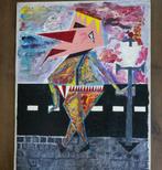 schilderij van dronkaard, moderne kunst., Ophalen