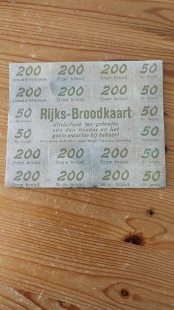 Oude Rijks-Broodkaart beschikbaar voor biedingen