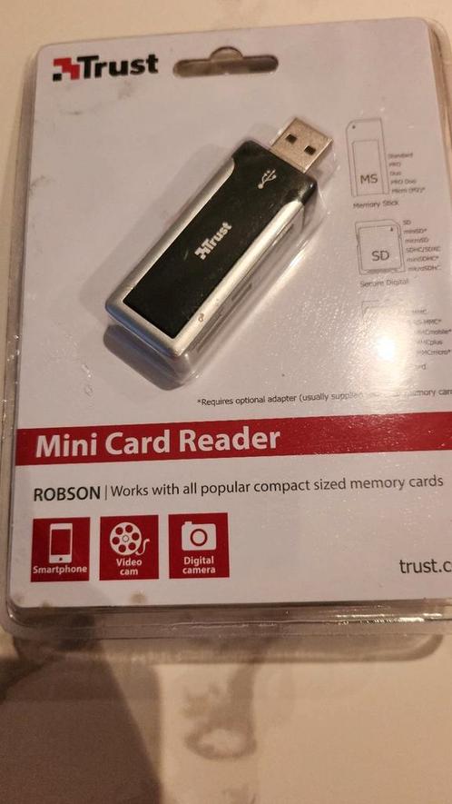 Trust Mini Card Reader – USB 2.0 – Geschikt voor SD / MicroS, Computers en Software, USB Sticks, Zo goed als nieuw, 64 GB, Ophalen