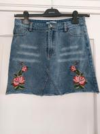 Zgan superleuke denim rok Ivivi mt M, Ophalen of Verzenden, Zo goed als nieuw, Blauw, Boven de knie
