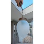 Art deco druppel glazen hanglamp geslepen glas, Ophalen of Verzenden