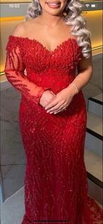 Prachtige Rode Hennajurk / Galajurk / Trouwjurk  Maat 34/36, Ophalen of Verzenden, Zo goed als nieuw, Rood, Trouwjurk