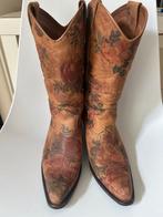 Leren Western Laarzen Bloemenprint - Maat 40, Ophalen of Verzenden, Zo goed als nieuw, Bruin, Lage of Enkellaarzen