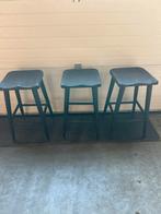 Set van 3 Houten Barkrukken zwart, Ophalen, Gebruikt, Inclusief barstoelen