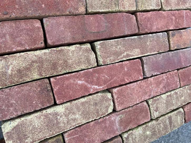 Nr. 1 Partij gebakken waalformaat roodgeel gen. getrom, Tuin en Terras, Tegels en Klinkers, Nieuw, Klinkers, Ophalen of Verzenden