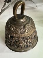 Antieke Bronzen Bel met Heiligenafbeeldingen, Antiek en Kunst, Antiek | Koper en Brons, Ophalen of Verzenden