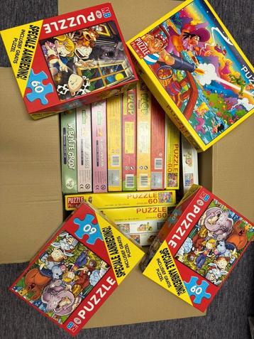 Doos met kinderpuzzels 17 stuks beschikbaar voor biedingen