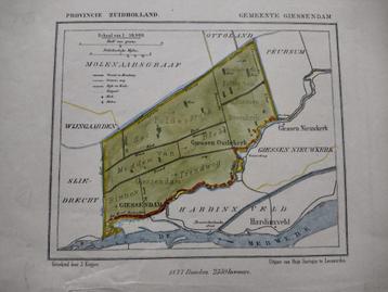 41 Giesendam Giesen Oudekerk Litho Kuyper 1867 beschikbaar voor biedingen