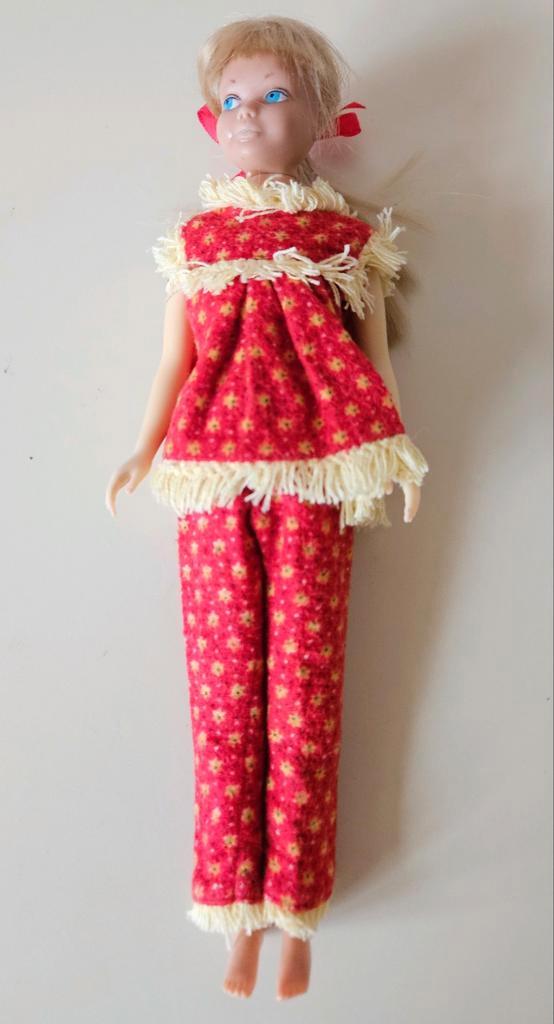 Vintage (Barbie) Skipper outfit Wooly PJ's 1965/67, Verzamelen, Poppen, Kleertjes, Ophalen of Verzenden