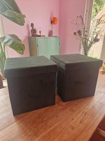 2 opvouwbare opbergboxen, krukjes  beschikbaar voor biedingen