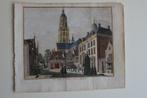 RHENEN MARKT 1753 Originele handgekleurde kopergravure E49, Antiek en Kunst, Verzenden
