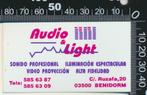 Sticker: Audio and Light - Benidorm, Verzamelen, Stickers, Overige typen, Ophalen of Verzenden, Zo goed als nieuw