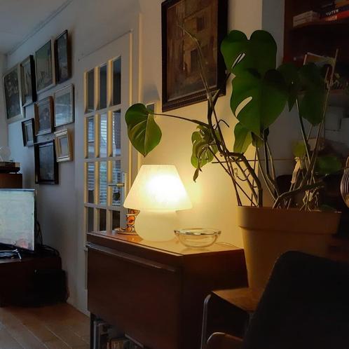 Vintage design glazen tafellamp Glashütte Limburg, H38D36cm, Huis en Inrichting, Lampen | Tafellampen, Zo goed als nieuw, Minder dan 50 cm