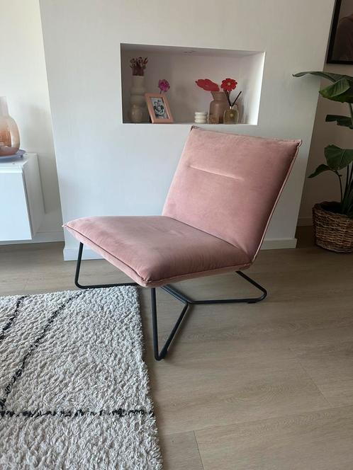 Oudroze fauteuil, Huis en Inrichting, Stoelen, Zo goed als nieuw, Eén, Stof, Ophalen