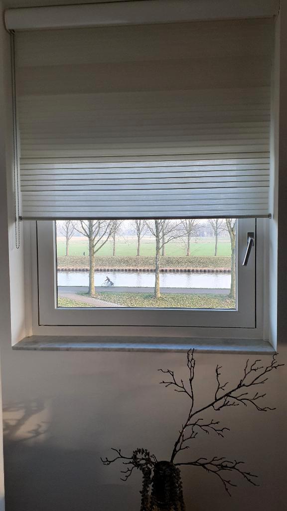 Duo Rolgordijn, Huis en Inrichting, Stoffering | Gordijnen en Lamellen, Zo goed als nieuw, 100 tot 150 cm, 100 tot 150 cm, Crème