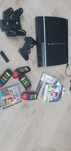 PS3 met 3 controllers en games - Buzz game en controllers, Spelcomputers en Games, Gebruikt, Ophalen of Verzenden, Met 3 controllers of meer