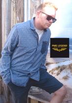 PME LEGEND 🧐stoere denim overhemd maat XL, Zo goed als nieuw, Pme Legend, Halswijdte 43/44 (XL), Verzenden