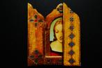 Goudverguld drieluik icoon Madonna del Cardellino Raffaello, Antiek en Kunst, Ophalen of Verzenden