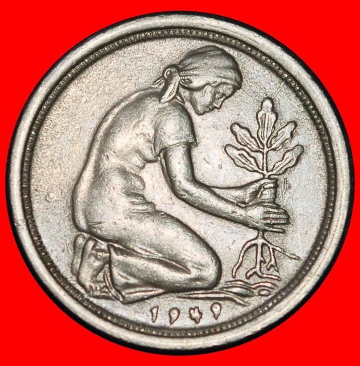 ⰆNOT COMMUNIST 1949-2001: GERMANY 50 PFENNIG 1949G DISCOVERY, Postzegels en Munten, Munten | Europa | Niet-Euromunten, Losse munt