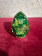 Eivormige glazen presse papier, Ophalen of Verzenden