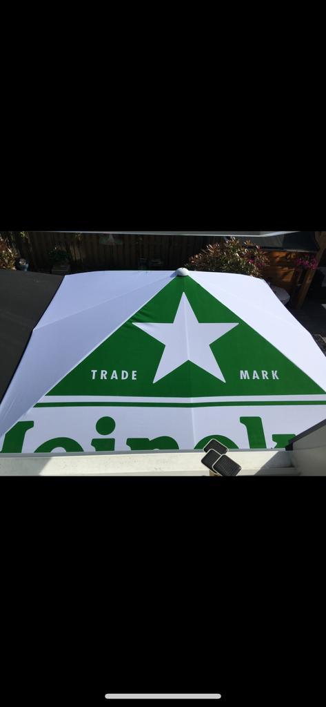 NIEUWE HEINEKEN PROFESSIONELE HORECA PARASOL XL MET NANO CO, Tuin en Terras, Parasols, Nieuw, Stokparasol, 3 tot 4 meter, Waterdicht