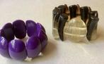 2 Kunststof vintage armbanden., Ophalen of Verzenden, Kunststof of Plastic